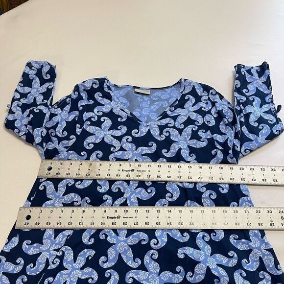 Icantoo Blue Starfish Tunic Top Blouse Size Medium - Picture 4 of 6